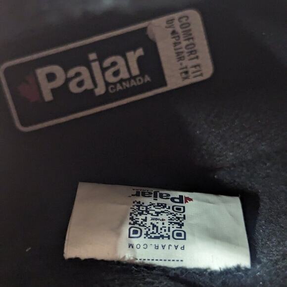 Mens SZ 9-9.5 Pajar Black Sneaker Winter Boot Comfort Faux Fur Lined Leather - Picture 2 of 9